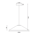 ΚΡΕΜΑΣΤΟ ΦΩΤΙΣΤΙΚΟ 1Χ GX53 WALNUT ΞΥΛΟ D36XH160CM NAIROBI - Image 2