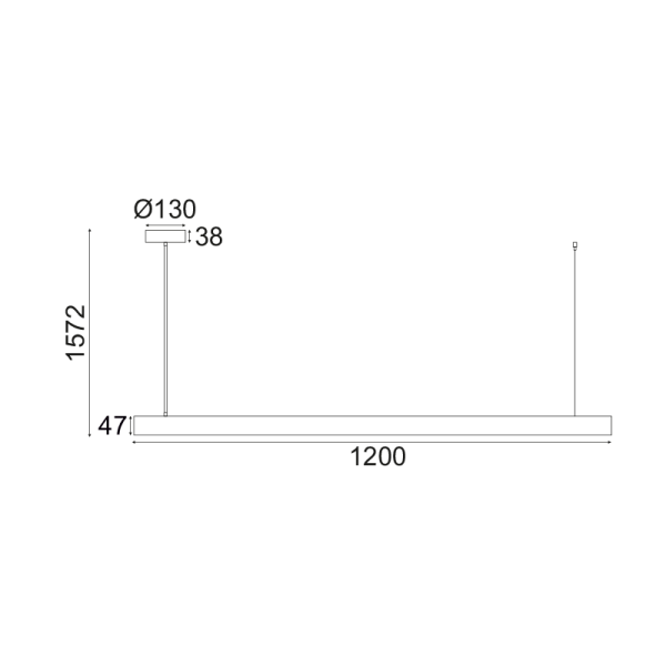 ΚΡΕΜΑΣΤΟ ΦΩΤΙΣΤΙΚΟ LED 15W ΞΥΛΟ 3000K 1440LM D4,7X120XH157CM WOODY - Image 2