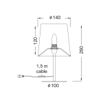 ΠΟΡΤΑΤΙΦ ΥΦΑΣΜΑ ΓΚΡΙ 1X40W E14 H28CM ARIOSO - Image 2