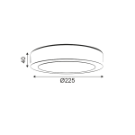 ROUND W  CEIL LED DIM SLIM PANEL 20W 4000K 1460Lm 230V Φ225 - Image 2