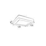 SQUARE NM CEIL.LED SLIMPANEL 8W 4000K 500Lm230V 120X120 Ra80 - Image 2