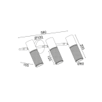 ΕΠΙΤΟΙΧΟ Φ/Σ 3ΧΕ27 ΜΑΥΡΟ ΜΕΤΑΛΛΙΚΟ 58Χ16Χ20CM ALCATRAZ - Image 2