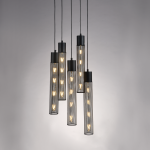 ΚΡΕΜΑΣΤΟ ΦΩΤΙΣΤΙΚΟ 5ΧΕ27 ΜΑΥΡΟ ΜΕΤΑΛΛΙΚΟ D35XH120CM ALCATRAZ - Image 2