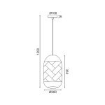 ΚΡΕΜΑΣΤΟ ΦΩΤΙΣΤΙΚΟ 1ΧΕ27 RATTAN+ΞΥΛΟ D20XH120CM COCONUT - Image 2