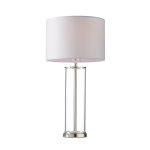 ΕΠΙΤΡΑΠΕΖΙΟ Φ/Σ 1ΧΕ27 ΓΥΑΛΙ+ΑΜΠΑΖΟΥΡ+ΑΣΗΜΙ ΜΕΤΑΛΛΟ Φ25ΧΗ48CM ANTELINO