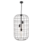 ΚΡΕΜΑΣΤΟ ΦΩΤΙΣΤΙΚΟ 3ΧΕ27 ΜΕΤΑΛΛΙΚΟ ΜΑΥΡΟ Φ43ΧΗ120CM PROMETHEUS