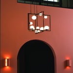 ΚΡΕΜΑΣΤΟ ΦΩΤΙΣΤΙΚΟ 3xG9 QUADRO ΜΑΥΡΟ ΜΕΤ/ΚΟ +ΛΕΥΚΟ ΓΥΑΛΙ 25Χ12Χ120CM - Image 2