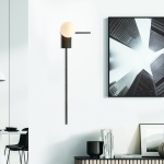 ΕΠΙΤΟΙΧΟ Φ/Σ 1xG9 CYCLOPS ΜΑΥΡΟ ΜΕΤ/ΚΟ +ΛΕΥΚΟ ΓΥΑΛΙ 30Χ17Χ85CM - Image 2