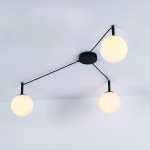 ΟΡΟΦΗΣ Φ/Σ 3xE14 TIRAMOLLA ΜΑΥΡΟ ΜΕΤ/ΚΟ + ΛΕΥΚΟ ΓΥΑΛΙ 78Χ72Χ32CM