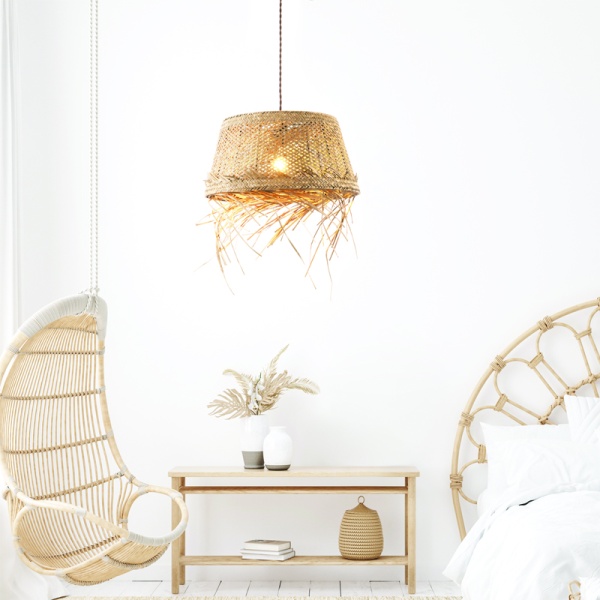 ΚΡΕΜΑΣΤΟ ΦΩΤΙΣΤΙΚΟ 1xE27 ANDROS GRASS RATTAN Φ40Χ120CM - Image 2