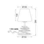 ΠΟΡΤΑΤΙΦ ΛΕΥΚΟ ΜΕΤΑΛΛΙΚΟ 1XE27 LAGOS - Image 2