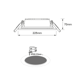LED COB RECESSED LUMINAIRE PARO 40W 6000K 3.480Lm 90° 230V RA>80 - Image 2