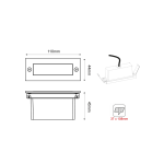 LED STEP LUMINAIRE 110X44 G 2W 3000K 90Lm 230V IP54 RA80 - Image 2