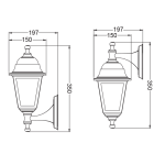 4S PLASTIC WALL GARDEN WHITE LUMINAIRE E27 IP44 - Image 2