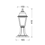 4S PLASTIC FLOOR GARDEN BLACK LUMINAIRE 40,5CM E27 IP44 - Image 2