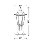 6S PLASTIC FLOOR GARDEN RUST LUMINAIRE 41CM E27 IP44 - Image 2