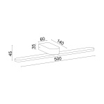 ΕΠΙΤΟΙΧΟ Φ/Σ LED 16W 4000K 1040LM ΛΕΥΚΟ ΜΕΤ/ΚΟ IP44 50Χ12Χ4CM PHOEBE - Image 2