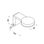 Φ/Σ ΕΠΙΠΛΟΥ LED 5W 3000K 330LM  LUSTRO ΧΡΩΜΙΟ ΜΕΤ/ΚΟ IP44 8X14,5X6,5CM - Image 2