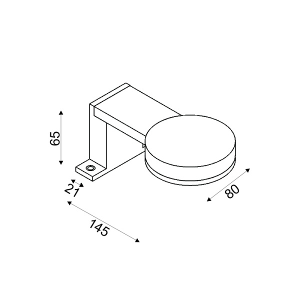 Φ/Σ ΕΠΙΠΛΟΥ LED 5W 3000K 330LM  LUSTRO ΧΡΩΜΙΟ ΜΕΤ/ΚΟ IP44 8X14,5X6,5CM - Image 2
