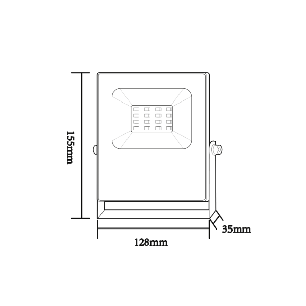 BLACK LED SMD FLOOD LUMINAIRE IP66 10W RGBW 230V - Image 2