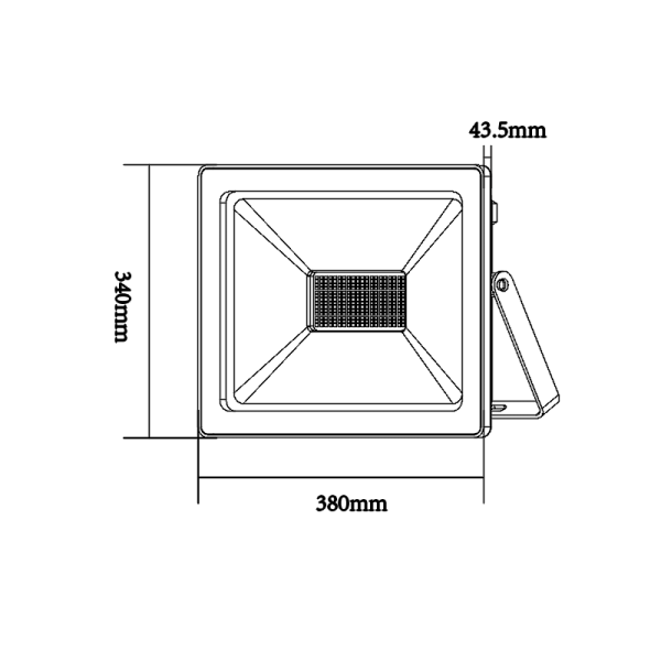 WHITE LED SMD FLOOD LUMINAIRE IP66 200W 3000K 16000Lm 230V RA80 - Image 2
