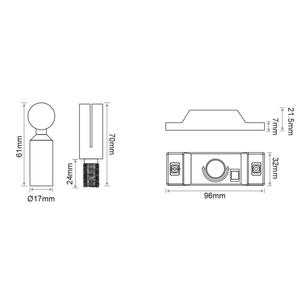 ROOFPATH SET OF 2PCS WHITE BASE HOLDER WITH 45° ADJUSTABLE ROD - Image 2