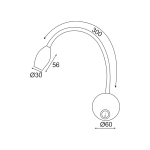 ΕΠΙΤΟΙΧΟ ΣΠΟΤ ΣΠΙΡΑΛ LED 3W ΜΑΤ ΛΕΥΚΟ 50° 210Lm 4.000Κ 230V SWAN - Image 2