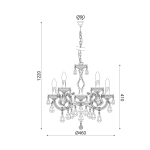 ΚΡΕΜΑΣΤΟ ΦΩΤΙΣΤΙΚΟ 5ΧΕ14 ΑΚΡΥΛΙΚΟ ΦΙΜΕ+ΧΡΩΜΙΟ ΜΕΤΑΛΛΟ Φ46ΧΗ122CM NEFERTITI - Image 2