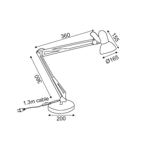 ΠΟΡΤΑΤΙΦ ΑΣΗΜΙ ΒΑΦΗΣ 1 Χ Ε27 Η85CM PENNA - Image 2