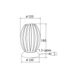 ΠΟΡΤΑΤΙΦ ΑΚΡΥΛΙΚΟ ΔΙΑΦΑΝΟ 1Χ40W Ε14 12x H18cm HOMO - Image 2