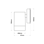 ONE BEAM WHITE PP WALL LIGHT GU10Max.3W LED IP65 - Image 2