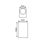 GU10 WALL LUMINAIRE PLASTIC 230V AC WHITE IP65 MAX.2X3W LED - Image 2