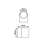 GU10 WALL LUMINAIRE PLASTIC 230V AC DARK GREY IP65 MAX.2X3W LED - Image 2