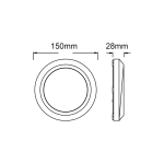 LED WALL ROUND LUMINAIRE GREY 230V AC IP65 4W 3000K 310LM RA80 - Image 2
