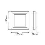 LED WALL SQUARE LUMINAIRE GREY 230V AC IP65 4W 3000K 270LM RA80 - Image 2