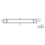 LED LUMINAIRE 30W 652mm 4000K 2700Lm IP66 230VAC PF>0.9Ra80 - Image 2