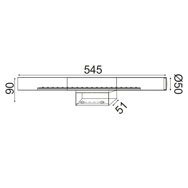 ΕΠΙΤΟΙΧΟ Φ/Σ LED SMD 13W 3000K 980LM IP44 TINKI ΑΚΡΥΛ.+ΜΕΤ/ΚΟ 55Χ5,1Χ9CM TINKI - Image 2