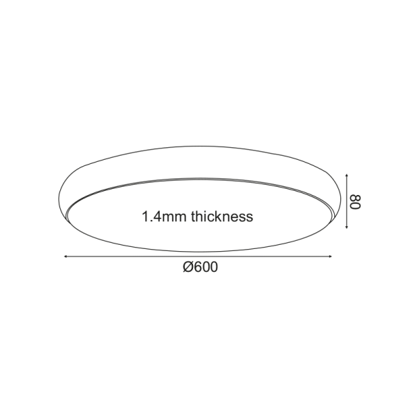 ΟΡΟΦΗΣ Φ/Σ LED 54W 4320LM 3000K ΜΑΥΡΟ ΜΕΤ/ΚΟ D60XH8CM KALLISTA - Image 2