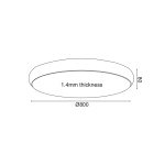 ΟΡΟΦΗΣ Φ/Σ LED 70W 5600LM 3000K ΜΑΥΡΟ ΜΕΤ/ΚΟ D80XH8CM KALLISTA - Image 2