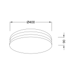 ΠΛΑΦΟΝΙΕΡΑ ΛΕΥΚΗ ΑΚΡΥΛΙΚΗ 3x13W Φ40 GOZO - Image 2