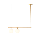 ΚΡΕΜΑΣΤΟ ΦΩΤΙΣΤΙΚΟ 2ΧΕ27 ΜΕΤΑΛΛΙΚΟ+ΟΠΑΛ ΓΥΑΛΙ 76X15XH95CM THETIS