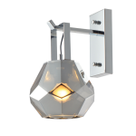 ΕΠΙΤΟΙΧΟ Φ/Σ 1ΧΕ27 ΓΥΑΛΙ ΦΙΜΕ+ΧΡΩΜΙΟ ΜΕΤΑΛΛΟ Φ18Χ23,5Χ30CM DIAMONDRA