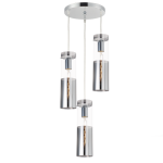 ΚΡΕΜΑΣΤΟ ΦΩΤΙΣΤΙΚΟ 3ΧΕ27 ΧΡΩΜΙΟ ΓΥΑΛΙ+ΜΕΤΑΛΛΟ Φ28ΧΗ120CM DEJAVU