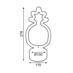 ΑΝΑΝΑΣ, 41 NEON LED ΛΑΜΠΑΚΙΑ ΜΕ ΜΠΑΤΑΡΙΑ (3xAA)/USB, ΠΡΑΣΙΝΟ & ΚΙΤΡΙΝΟ, IP20, 17x10x28,5cm - Image 2
