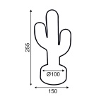 ΚΑΚΤΟΣ, 45 NEON LED ΛΑΜΠΑΚΙΑ ΜΕ ΜΠΑΤΑΡΙΑ (3xAA)/USB, ΠΡΑΣΙΝΟ, IP20, 15x10x25.5cm - Image 2
