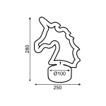 ΜΟΝΟΚΕΡΟΣ, 47 NEON LED ΛΑΜΠΑΚΙΑ ΜΕ ΜΠΑΤΑΡΙΑ (3xAA)/USB, ΡΟΖ, IP20, 25x10x28cm - Image 2