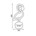 ΦΛΑΜΙΝΓΚΟ, 49 NEON LED ΛΑΜΠΑΚΙΑ ΜΕ ΜΠΑΤΑΡΙΑ (3xAA)/USB, ΡΟΖ, IP20, 16x10x28.5cm - Image 2