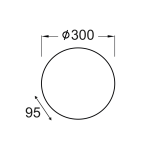 ΠΛΑΦΟΝΙΕΡΑ Φ40 ΛΕΥΚΟ ΓΥΑΛΙ ALBATRE - Image 2