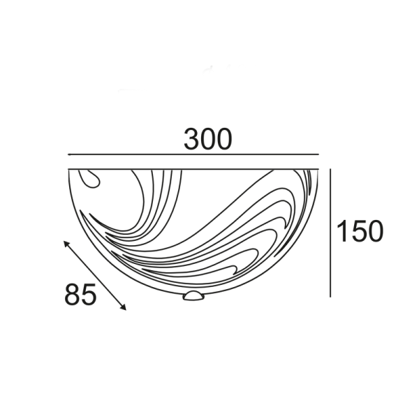 ΑΠΛΙΚΑ 1ΧE27 ΛΕΥΚΗ ΑΜΜΟΒΟΛΗ ΣΧΕΔΙΑ Φ30cm PELAGOS - Image 2