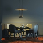 ΚΡΕΜΑΣΤΟ ΦΩΤΙΣΤΙΚΟ LED 18W 3000K 1260LM ELIA ΜΑΥΡΟ ΜΕΤ/ΚΟ IP20 D60XH104CM - Image 2